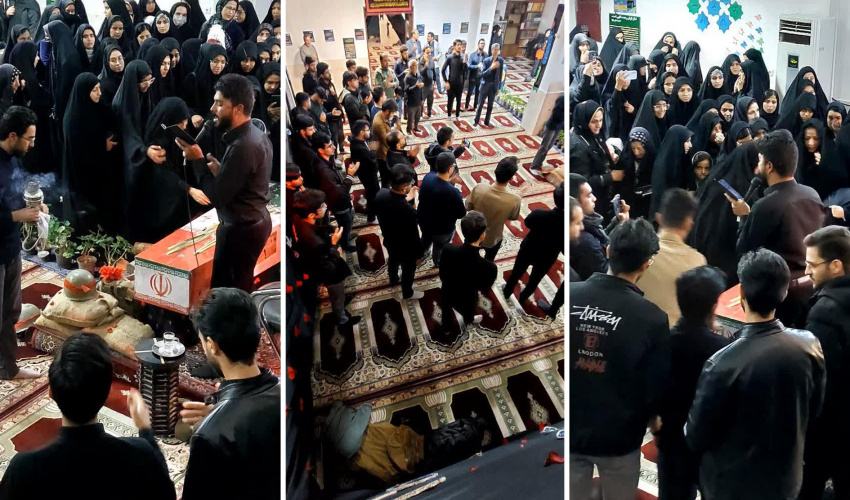 مراسم استقبال از پیکر مطهر شهید گمنام در پردیس کشاورزی دانشگاه بیرجند برگزار شد