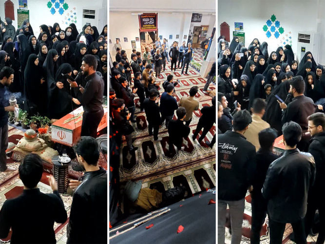 استقبال از پیکر مطهر شهید گمنام در پردیس کشاورزی دانشگاه بیرجند